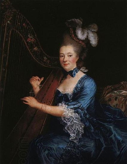 Francois-Hubert Drouais Portrait of Genevieve Rinteau de Verrieres oil painting picture